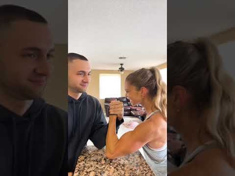 Fit Teen girl Armwrestling