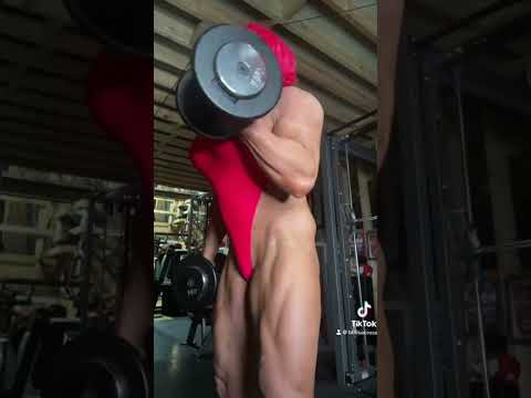 She HULK 🔥Fbb Lisa Cross Biceps Curl workout #shorts #fitness #gym #crossfit