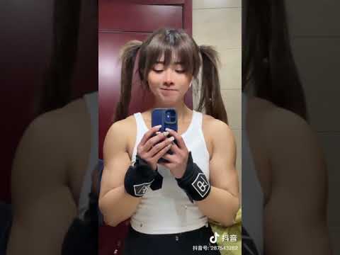 Tiktok muscle girl body builder gym status